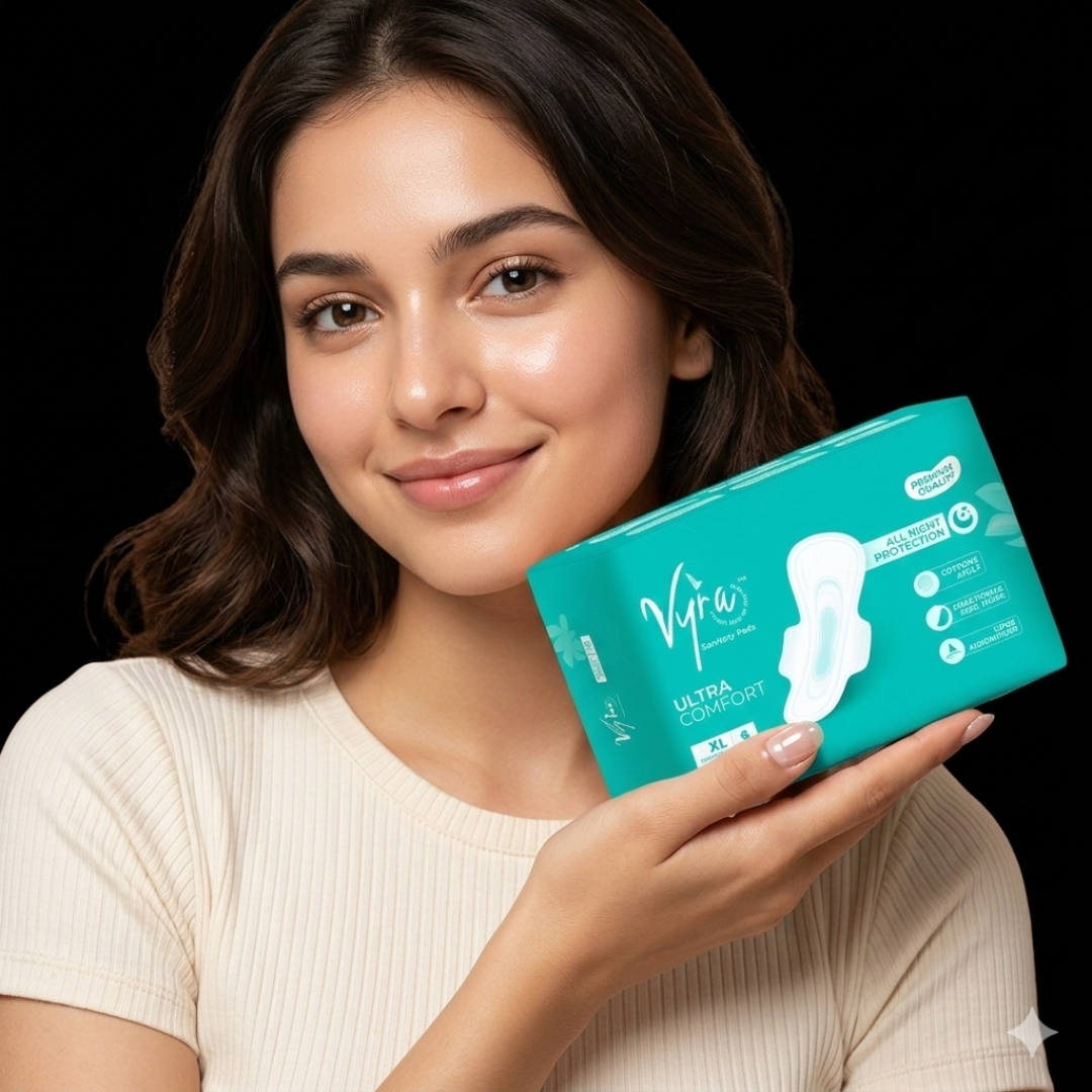 VYRA Ultra Thin _ Cottony Pads _ XL _ 18 Pads_100% Leakage free & Rash-free_ Combo of 3 Packs